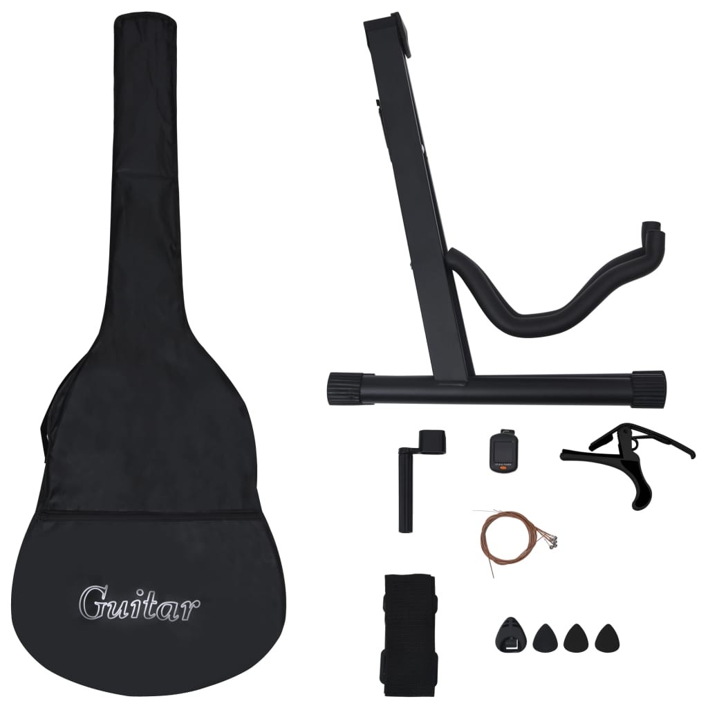 12 Piece Western Acoustic Cutaway Guitar Set with 6 Strings 38
